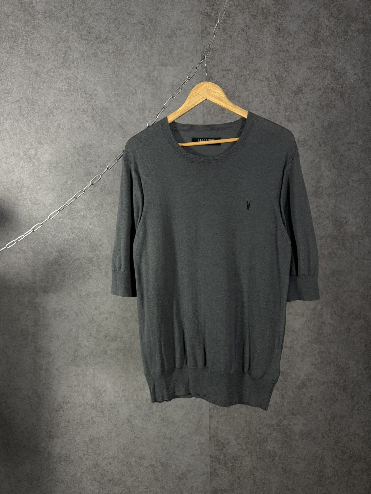 Allsaints Allsaints designer logo 3/4 sleeve merino sweater Size US M / EU 48-50 / 2 - 1 Thumbnail