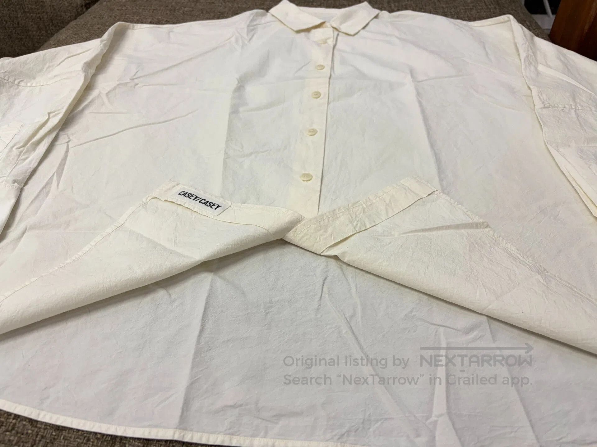 Casey Casey Casey Casey Waga Wrinkled Cotton Shirt. Size US S / EU 44-46 / 1 - 3 Thumbnail