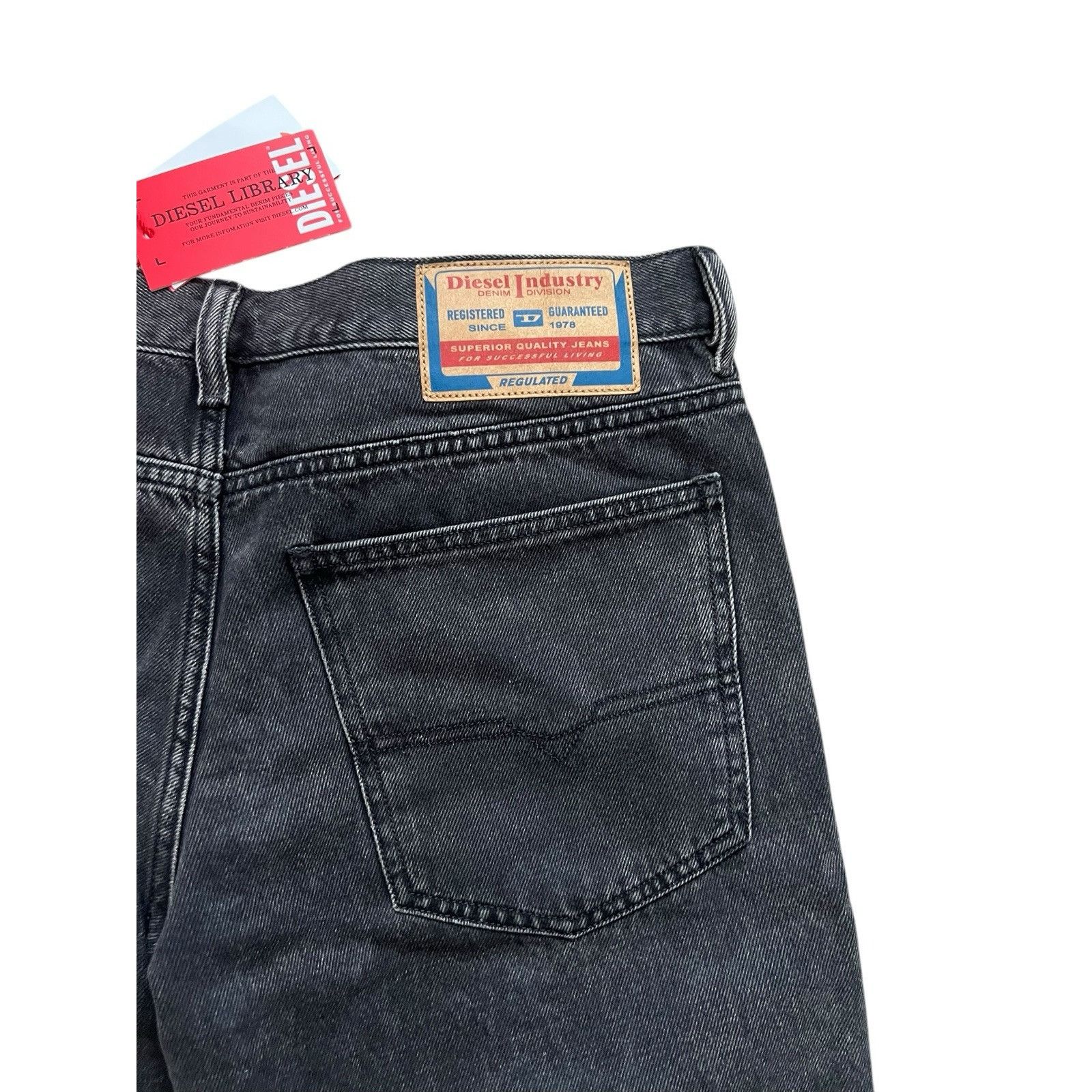 Diesel Diesel Mens Jeans D Sark Slim Straight Leg Black Size 32/32 Size US 32 / EU 48 - 4 Thumbnail
