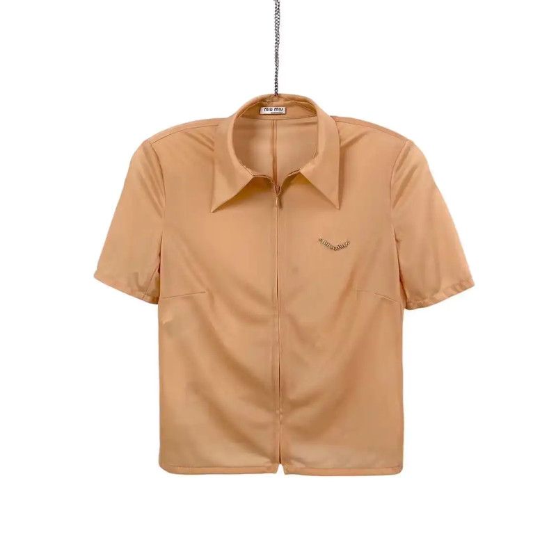 Miu Miu Miu Miu Multi-Color Short Sleeve Shirt 0089 Size ONE SIZE - 1 Thumbnail