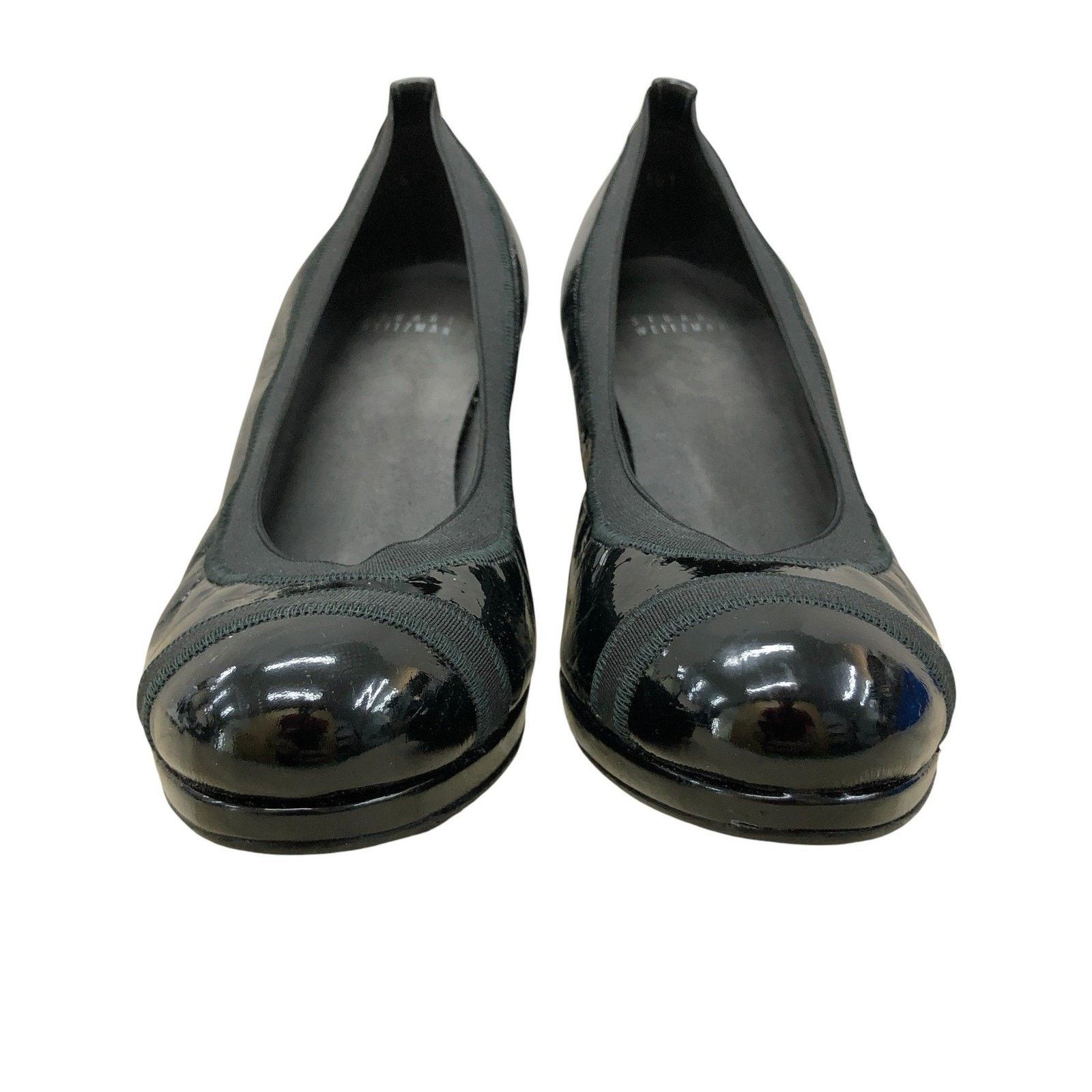 Stuart Weitzman Stuart Weitzman Pumps 9 Black Patent Leather Elastic Trim Size US 9 / IT 39 - 7 Thumbnail