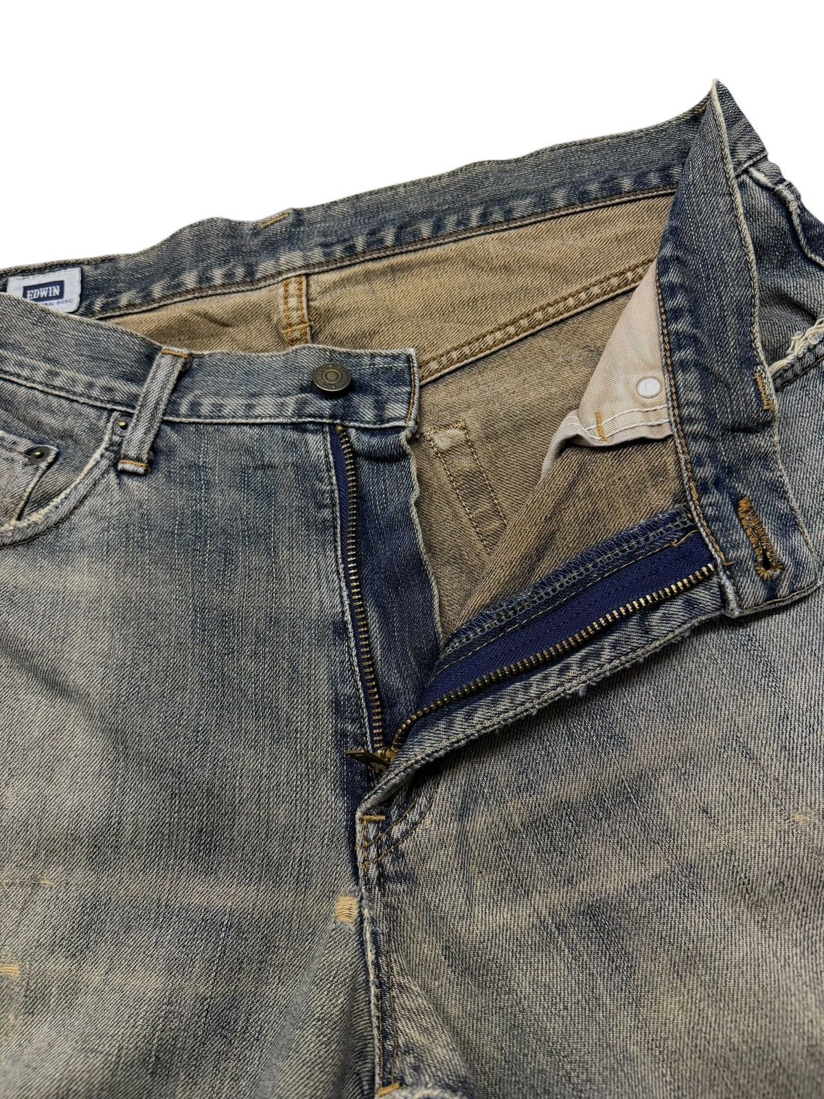 Edwin Vintage EDWIN 403 Japan Denim Jeans | Relaxed Straight | W34 Size US 34 / EU 50 - 9 Thumbnail