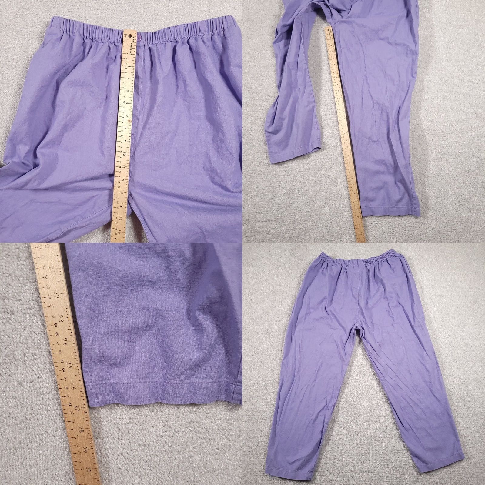 Vintage VINTAGE Premier International Pull-On Pants Women's 20W Blue Cottagecore Linen Blend Pants Women Plus 20W Blue Cottagecore Linen Blend Size 42" / US 20 - 8 Thumbnail