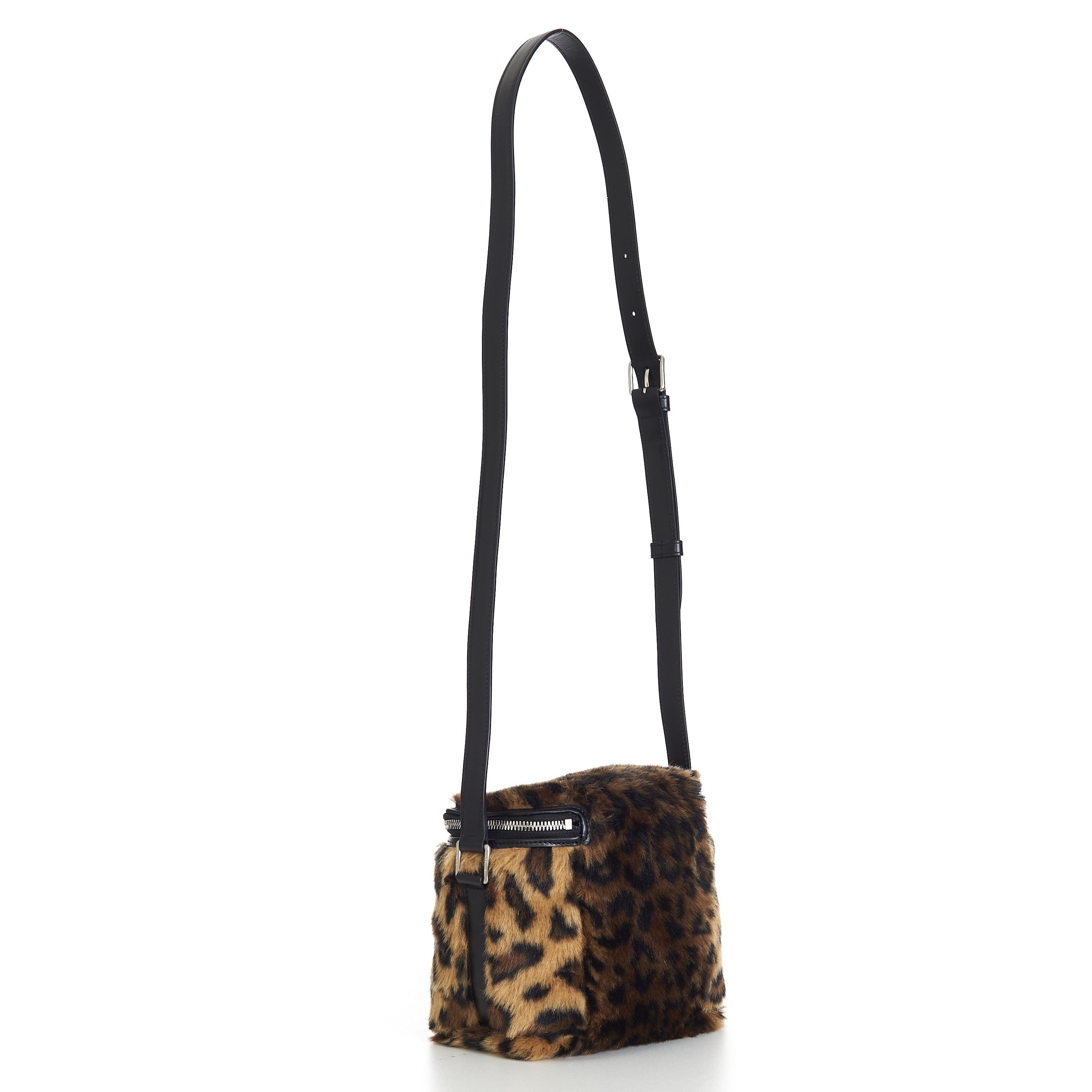 Celine Box Bag In Fluffy Leopard Textile With Celine Print Size ONE SIZE - 4 Thumbnail