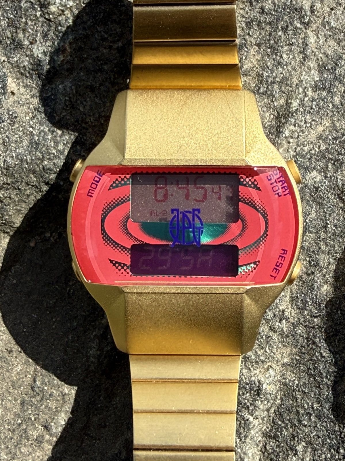 Jean Paul Gaultier Jean Paul Gaultier Fifth Element 1997 Dual Time LCD Watch Size ONE SIZE - 1 Thumbnail