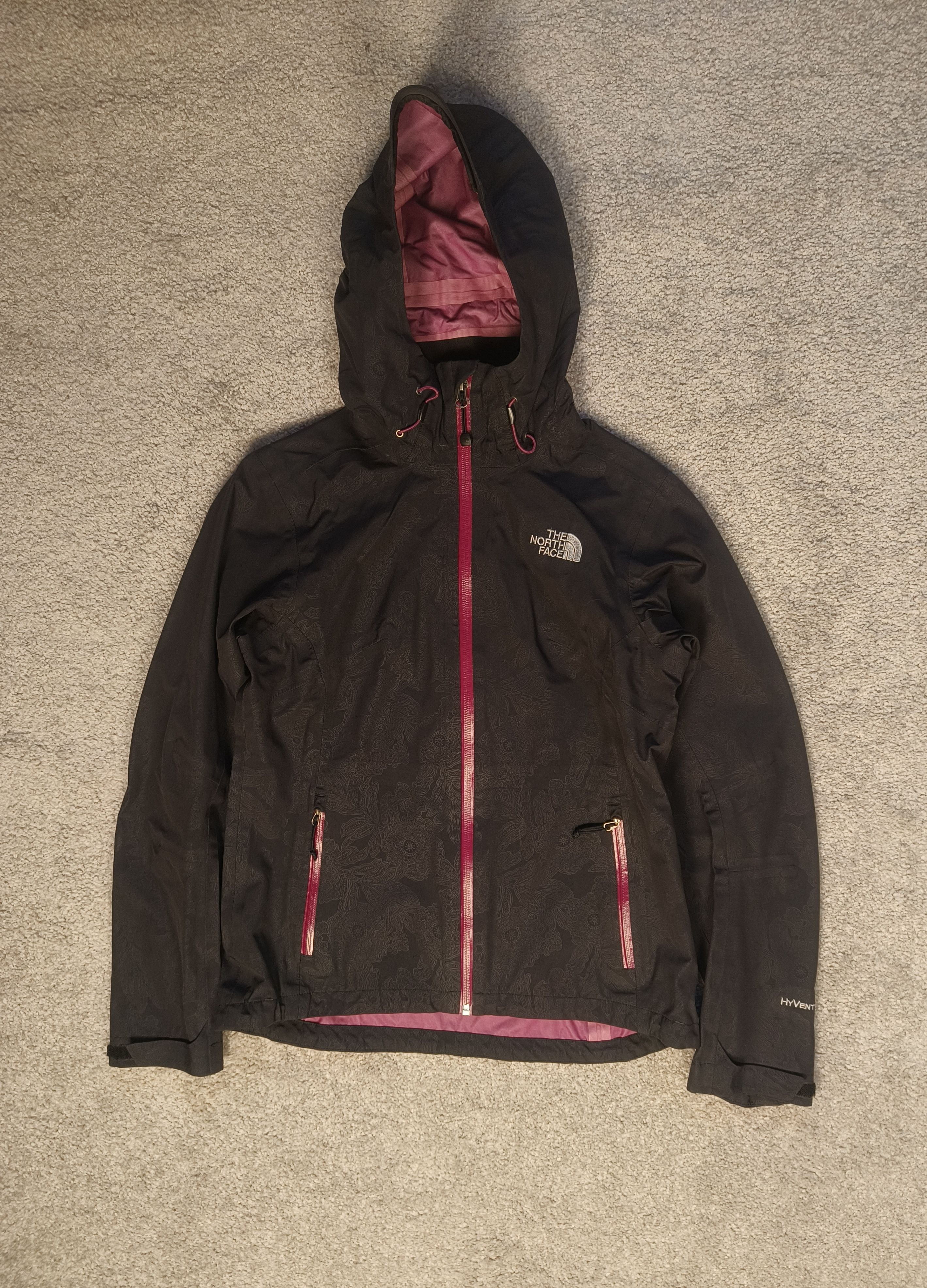 The North Face TNF HyVent Women's Black Dahlia Purple Medusa Hooded Jacket Size S / US 4 / IT 40 - 1 Thumbnail