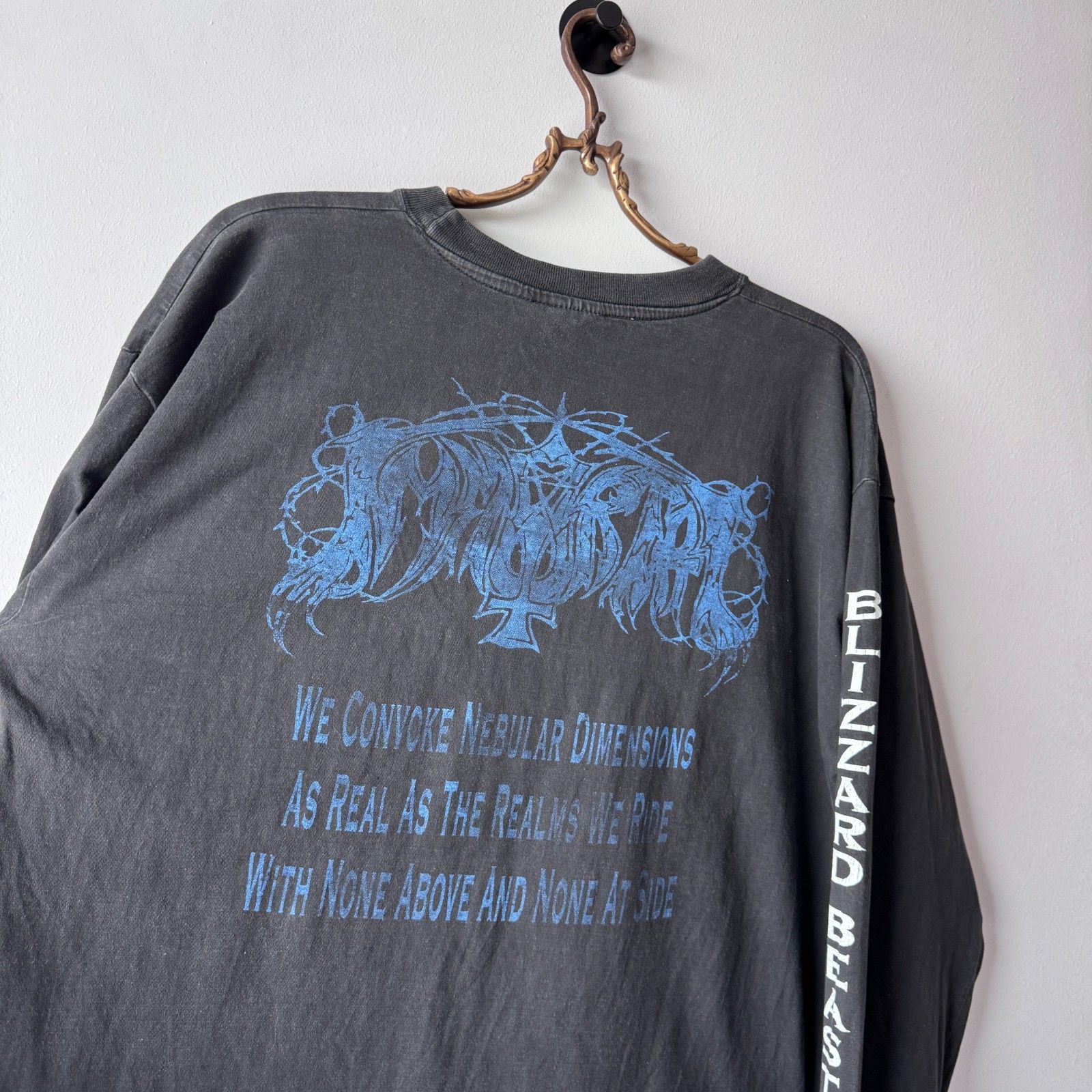 Vintage Immortal Blizzard Beasts 1990s Metal Band Faded Trashed Size US XL / EU 56 / 4 - 16 Thumbnail