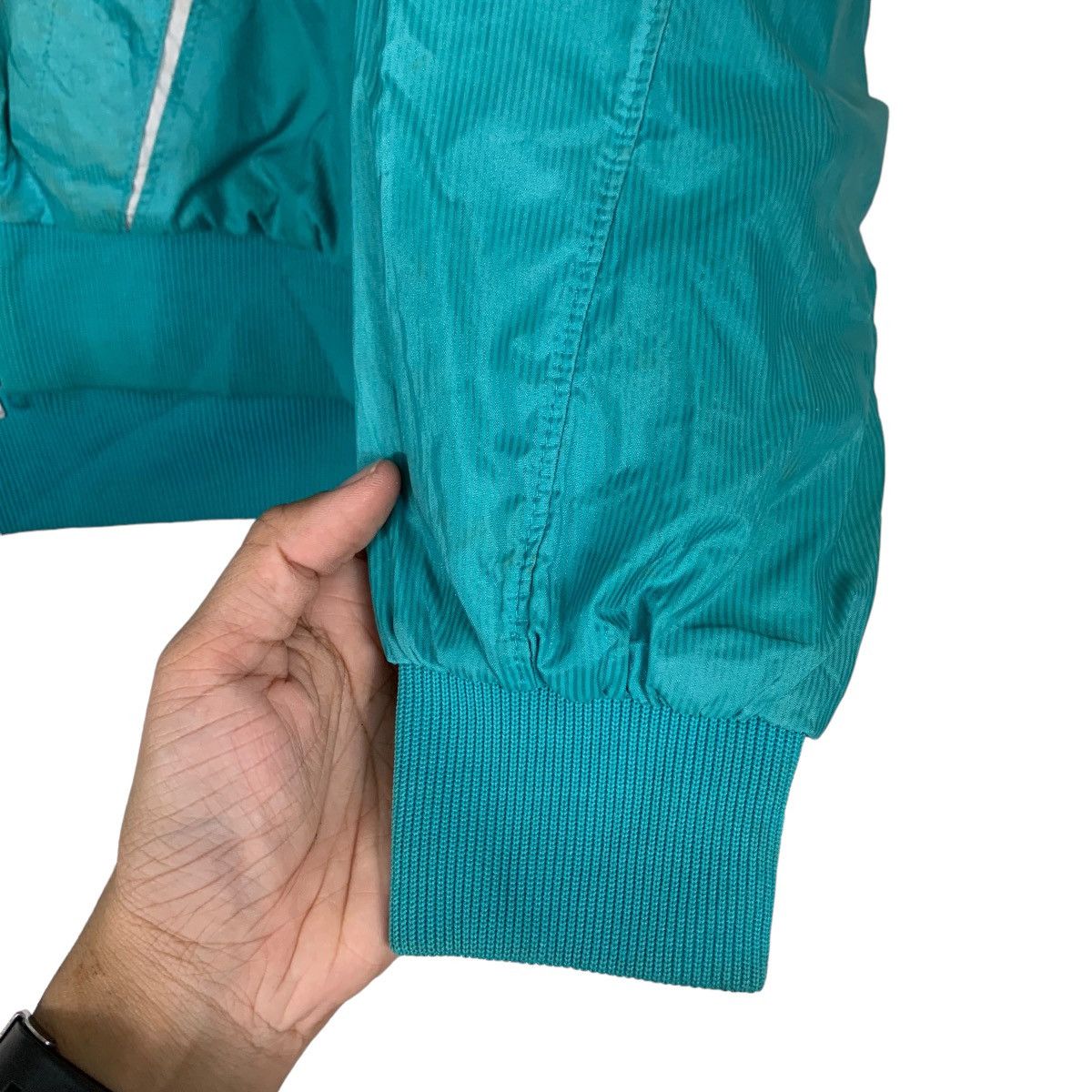 Asics ASICS Green Hooded Sports Light Jacket #1135-C52 Size US M / EU 48-50 / 2 - 13 Thumbnail