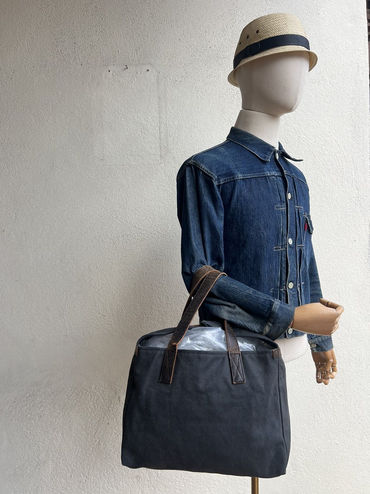Porter 53225320 Waxed Herringbone Twill Cotton Handle Bag Size ONE SIZE - 24 Thumbnail