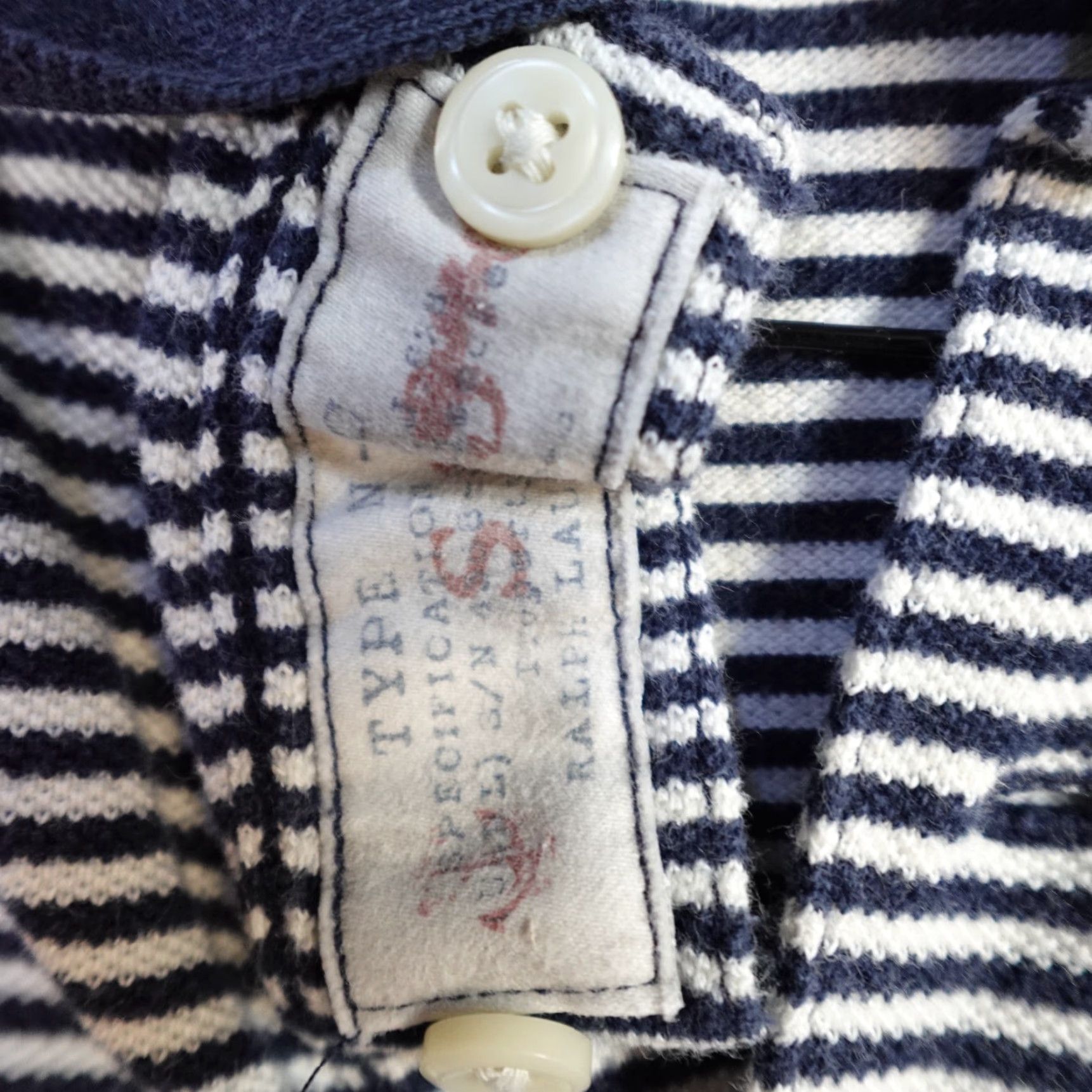 Vintage Denim & Supply Polo Shirt Mens Medium Blue Striped Short Sleeve Collared Button Front 100% Cotton Size US M / EU 48-50 / 2 - 5 Thumbnail