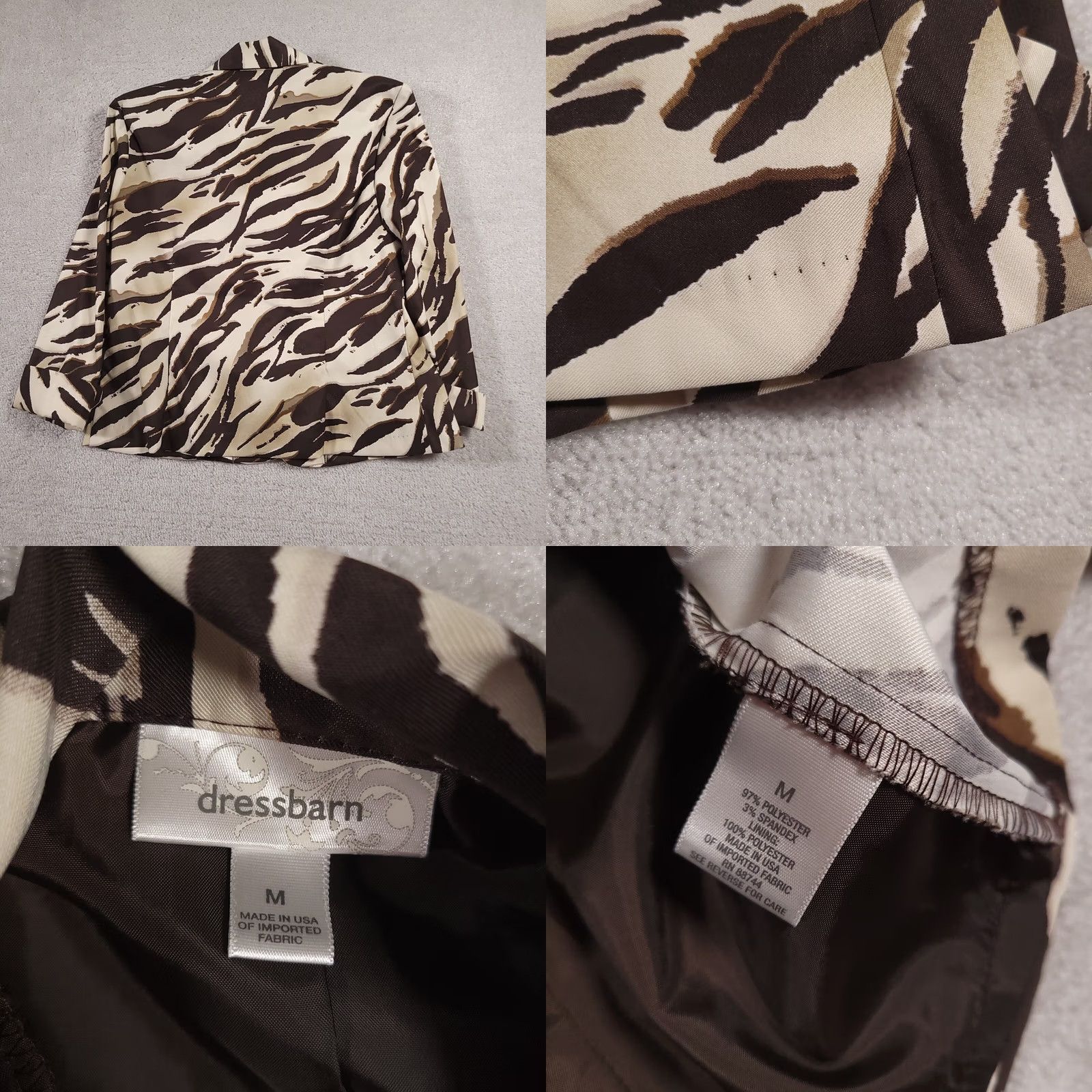 Vintage Vintage Dress Barn Blazer Womens Medium Animal Print Jacket Size M / US 6-8 / IT 42-44 - 9 Thumbnail