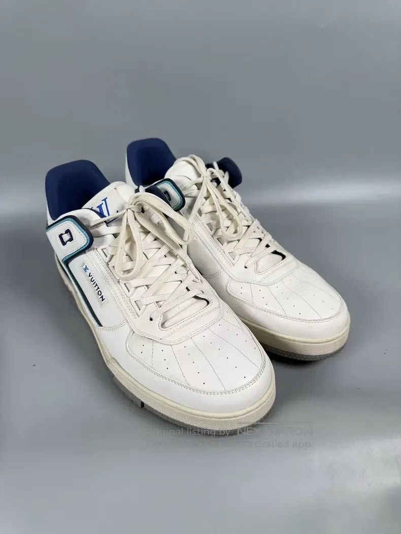 Louis Vuitton Louis Vuitton Trainer White and Blue Casual Shoes Size US 7 / EU 40 - 3 Thumbnail
