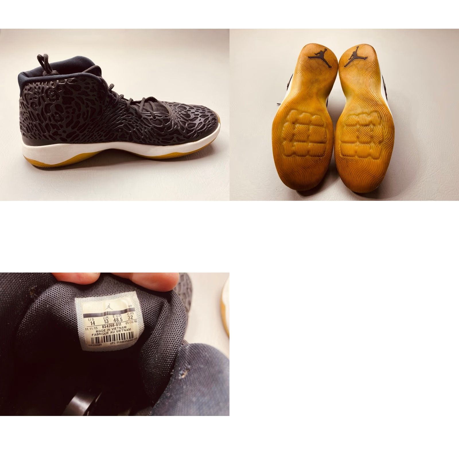 Nike Nike Air Jordan Ultra Fly 834268-011 Mens Size 14 Black Sneakers Basketball Shoe Nike Air 14 Mens Black Basketball Sneakers 834268-011 Size US 13 / EU 46 - 8 Thumbnail
