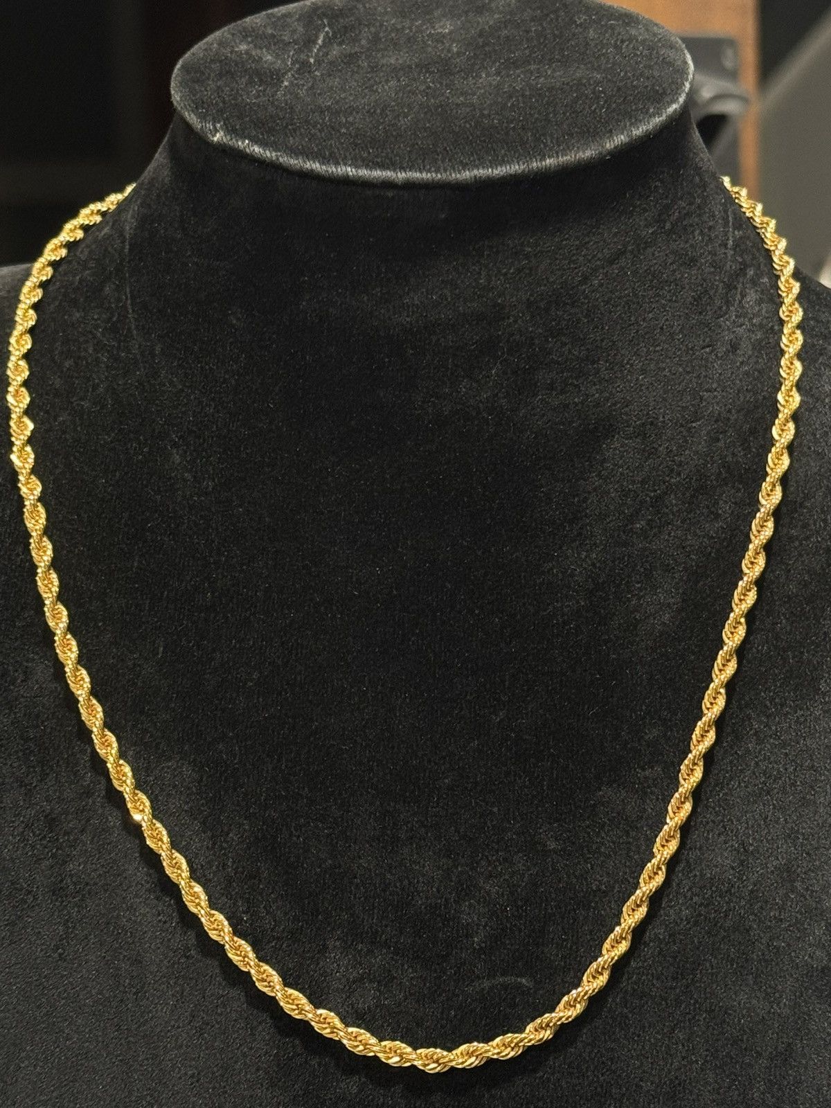 Vintage Gold Rope Chain Necklace – Gold Filled / Gold Tone