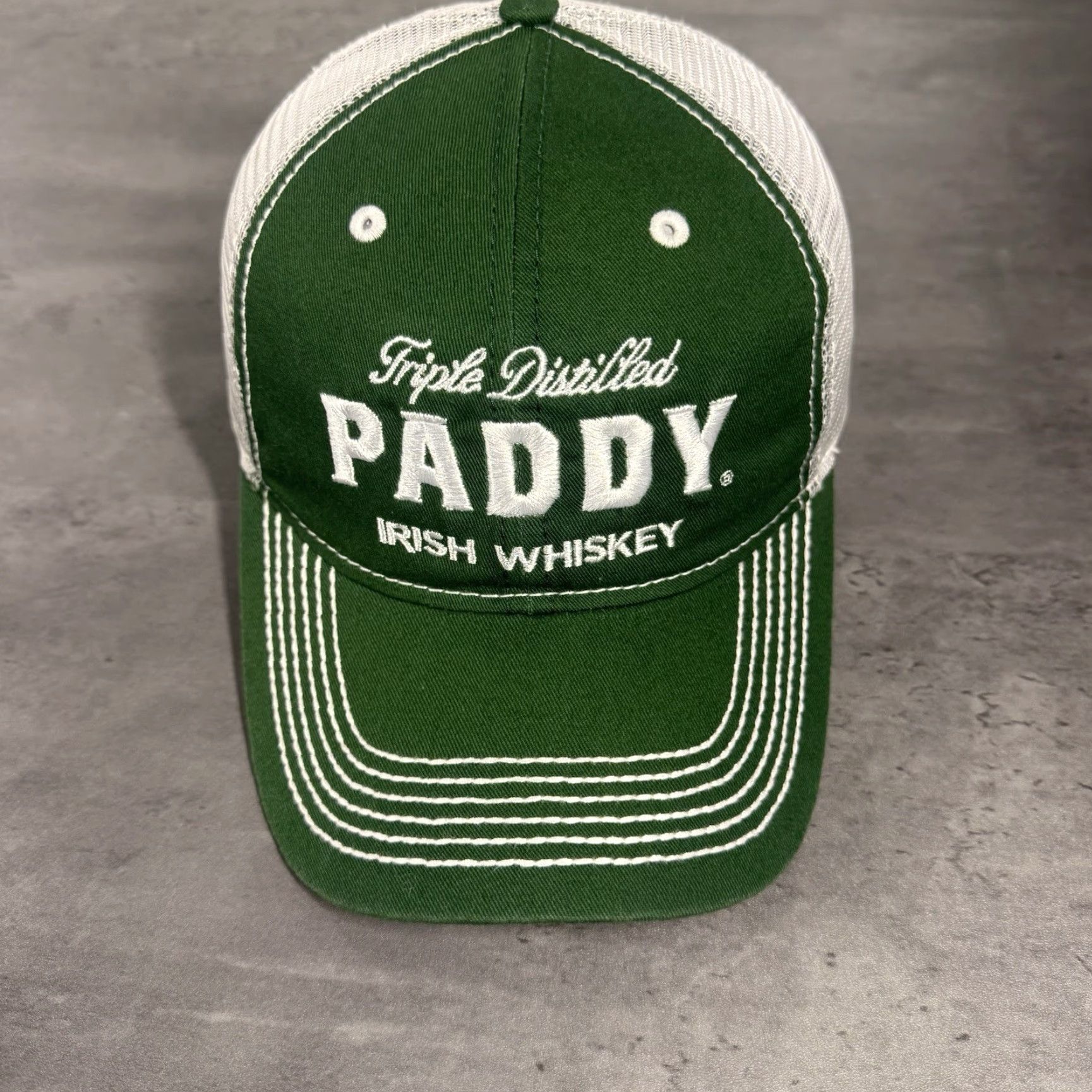 Vintage **PADDY IRISH WHISKEY ADJUSTABLE GREEN SNAP BACK BASEBALL CAP** User: PADDY IRISH WHISKEY ADJUSTABLE GREEN SNAP BACK BASEBALL CAP Size ONE SIZE - 2 Thumbnail