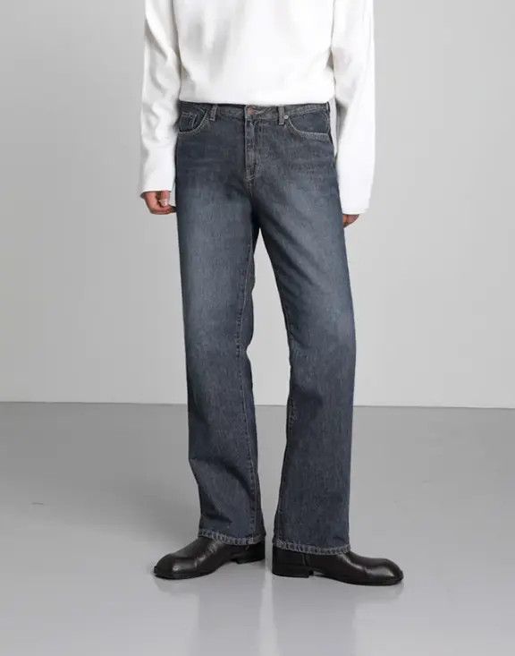 Japanese Brand Men's straight loose retro distressed all-match jeans Size US 32 / EU 48 - 8 Thumbnail