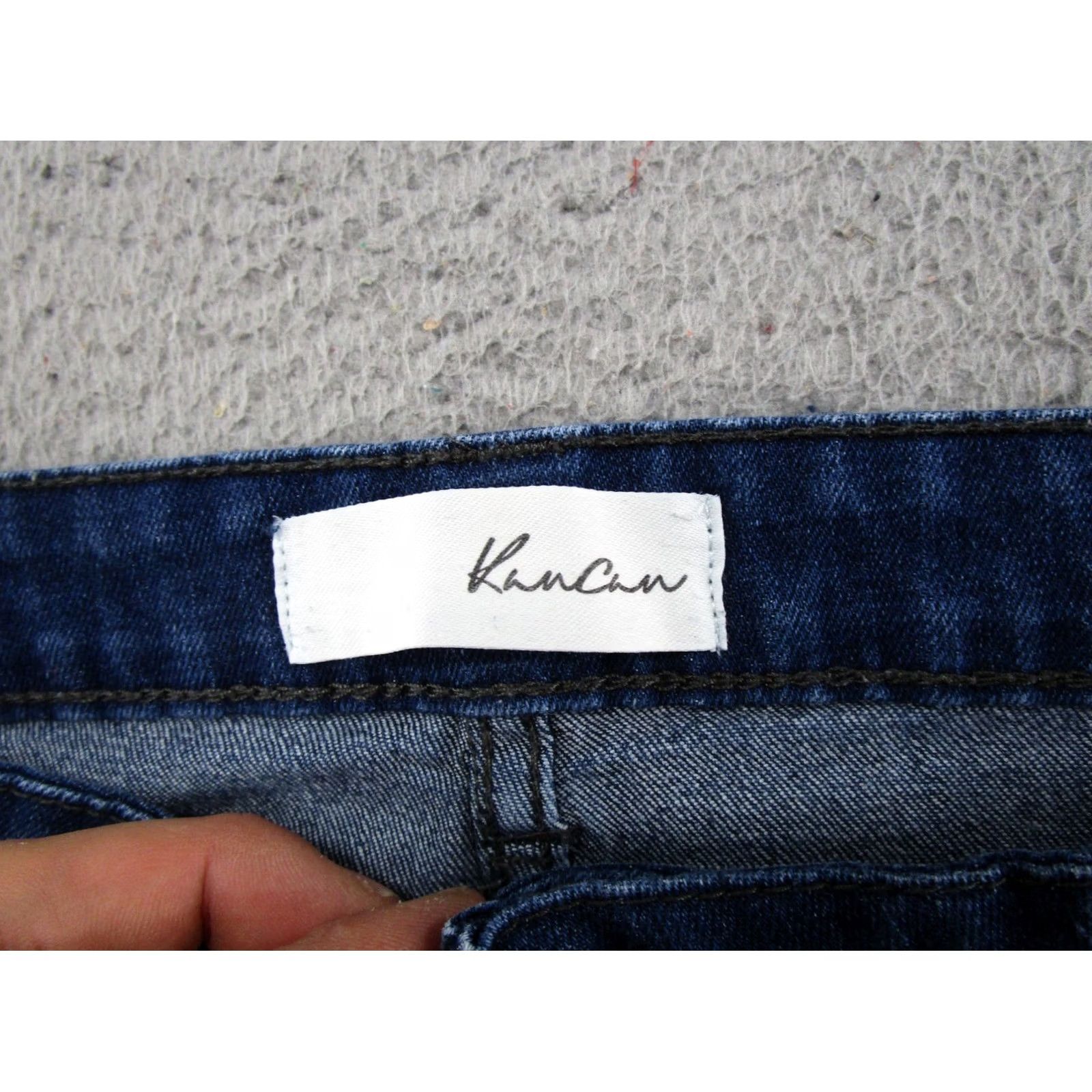 Vintage Kancan Women's Jeans Skinny Slim Fit Mid Rise Ankle Cropped Size 30 Blue Denim 13/30 Stretch Size 30" / US 8 / IT 44 - 3 Thumbnail