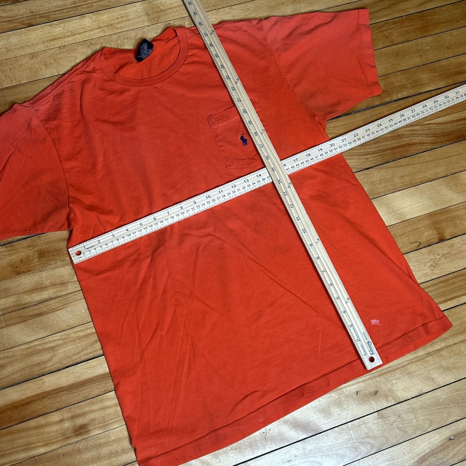 Polo Ralph Lauren Y2K Orange Polo Pocket T-Shirt Medium Size US M / EU 48-50 / 2 - 5 Thumbnail