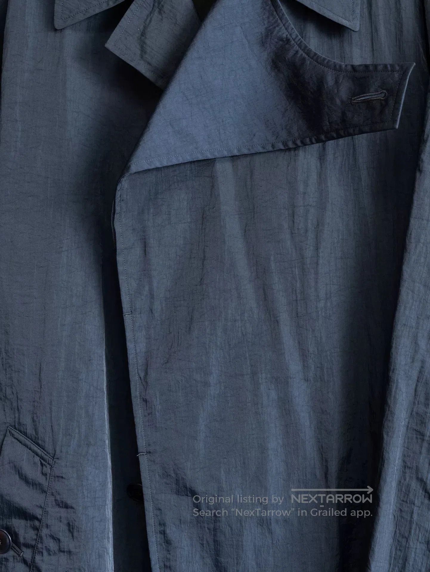 Yohji Yamamoto Yohji Yamamoto Nylon Drape Coat. Size US S / EU 44-46 / 1 - 8 Thumbnail