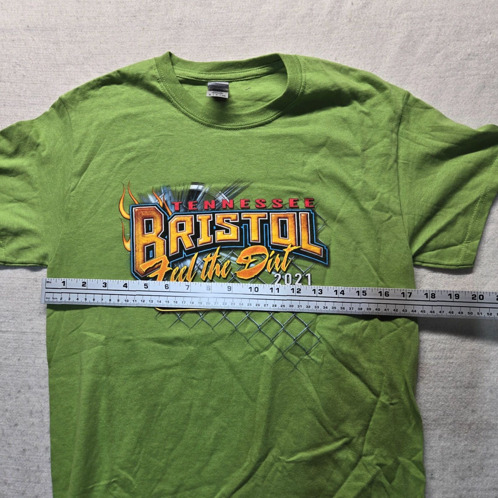 Vintage Bristol TN T-Shirt Dirt Track Racing Green Short Sleeve Adult Men's Size S Small Size US S / EU 44-46 / 1 - 3 Thumbnail