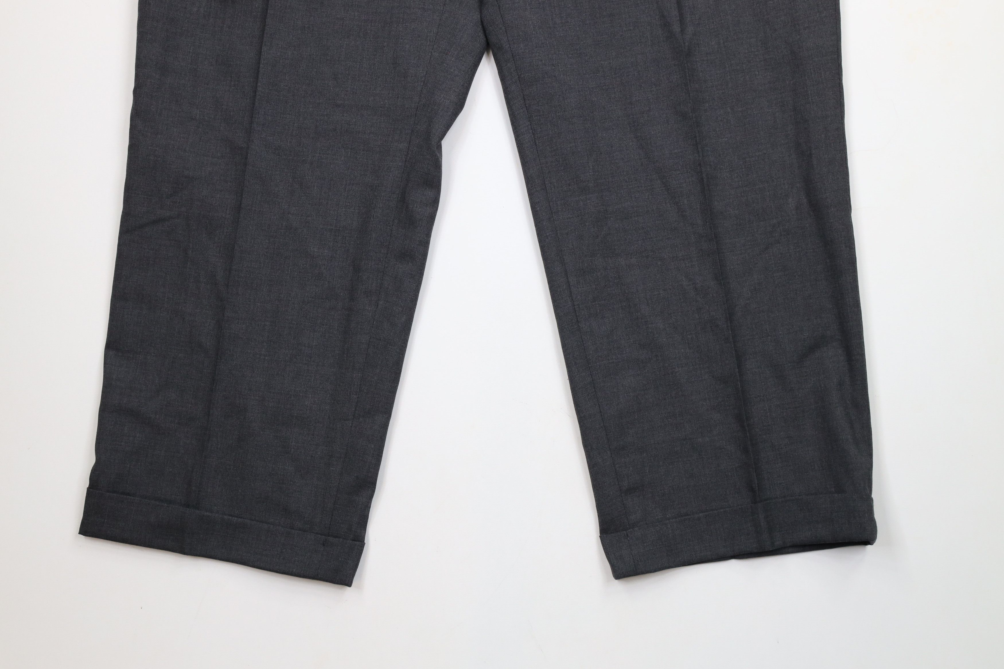 Lands' End × Vintage Vintage 90s Lands End Cuffed Wide Leg Chino Pants Gray Size US 38 / EU 54 - 4 Thumbnail