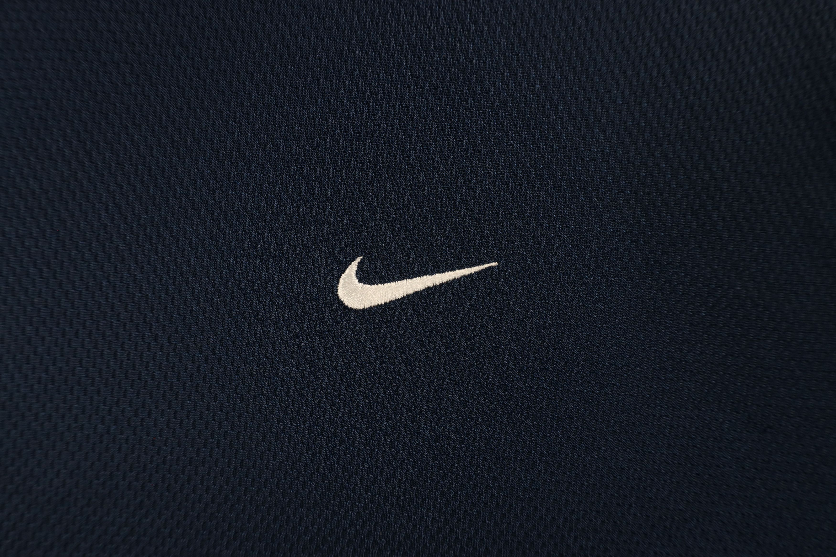 Nike × Vintage Vintage Y2K Nike Mini Swoosh Knit Long Sleeve T-Shirt Blue Size US XL / EU 56 / 4 - 4 Thumbnail