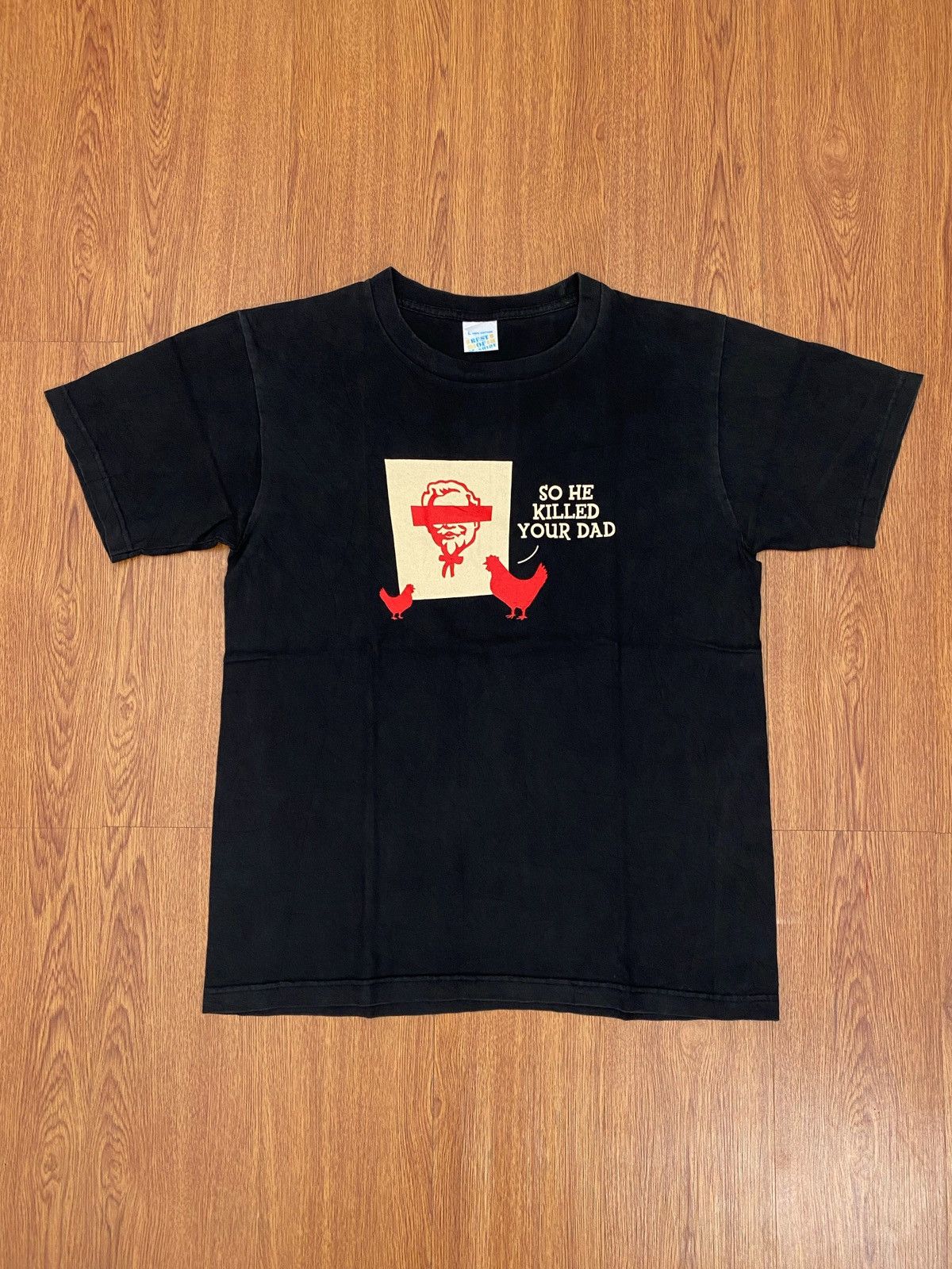Vintage Parody KFC "so he killed your dad" t-shirt Size US L / EU 52-54 / 3 - 1 Thumbnail