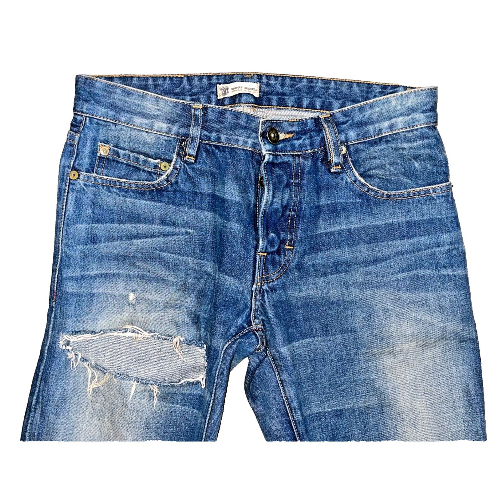 Norman Russell Norman Russell Selvedge Denim Jeans USA Straight Fit 27x28 Size US 27 - 5 Thumbnail
