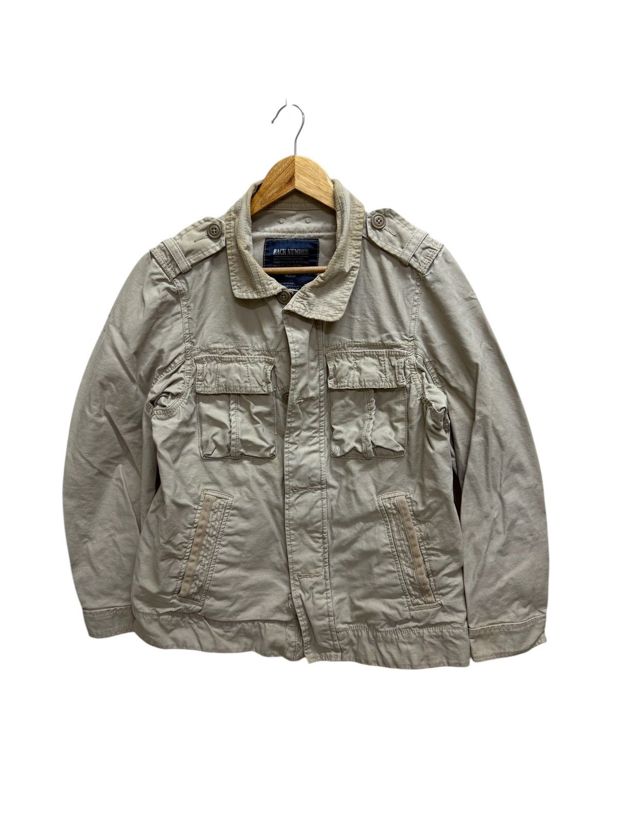 Japanese Brand Back Number Ultility Miltary Field Khakis Jacket Size US S / EU 44-46 / 1 - 1 Thumbnail