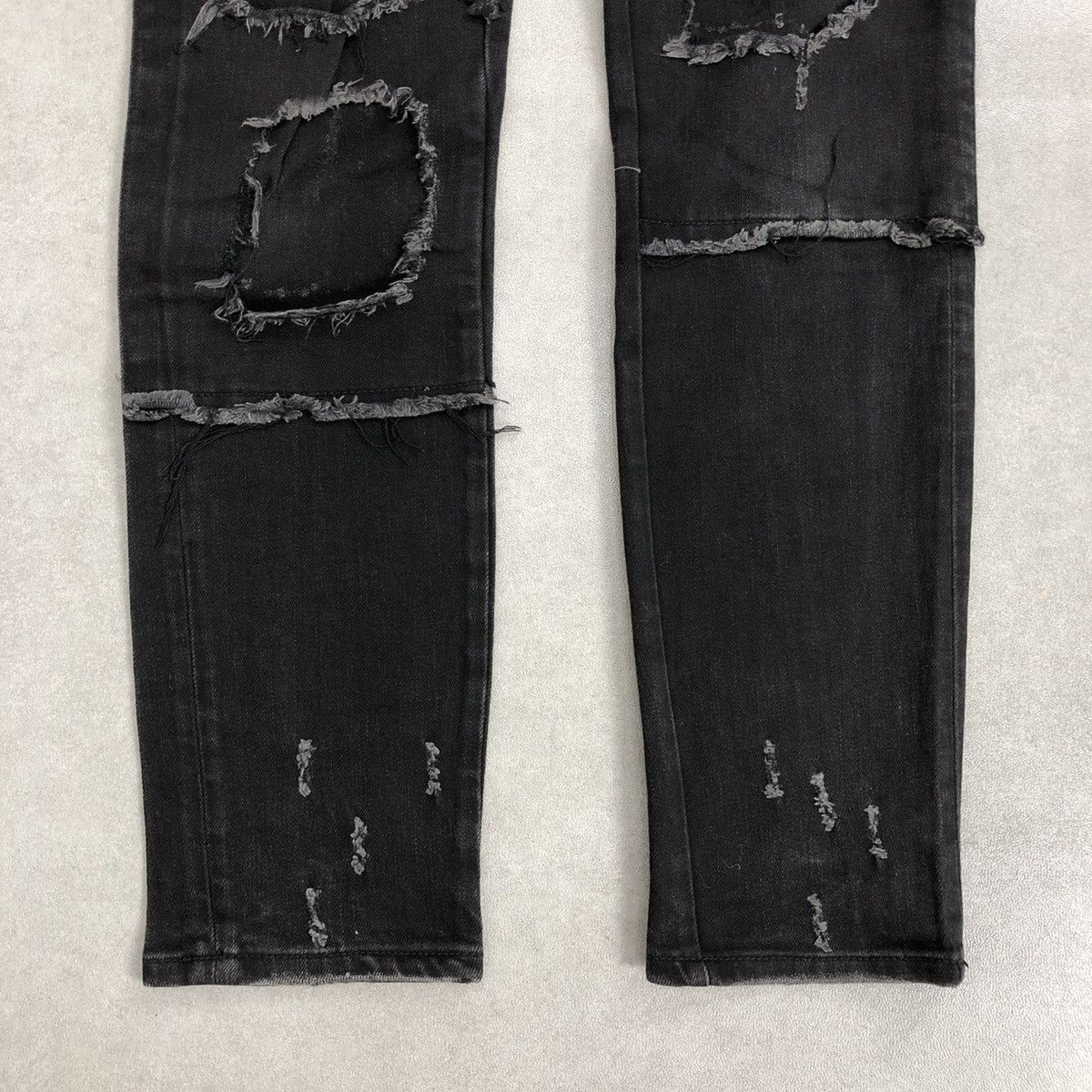 Dsquared2 × If Six Was Nine 🇮🇹Dsquared2 Distressed Button Fly Crazy Black Wash Jeans Y2K Size US 32 / EU 48 - 4 Thumbnail