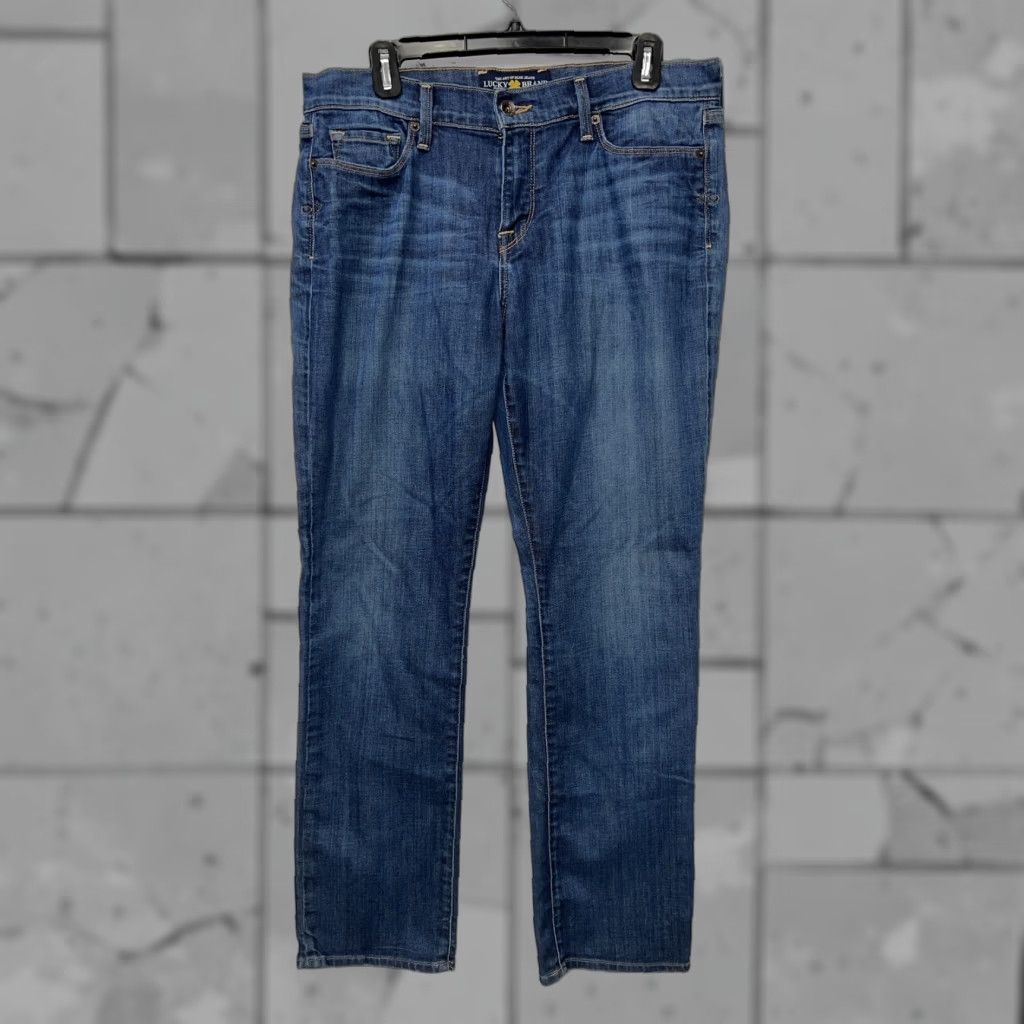 Lucky Brand Lucky Brand Sofia Straight Blue Jeans Womens 14/32 Regular Size Blue Jeans Womens Size 36" / US 14 / IT 50 - 1 Thumbnail
