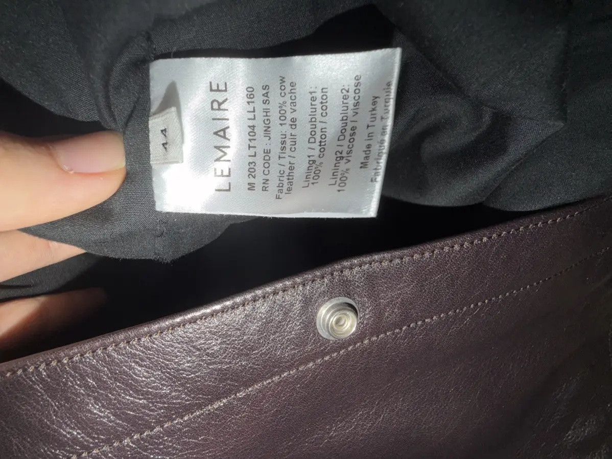 Lemaire Lemaire large collar leather blouson Size US S / EU 44-46 / 1 - 4 Thumbnail