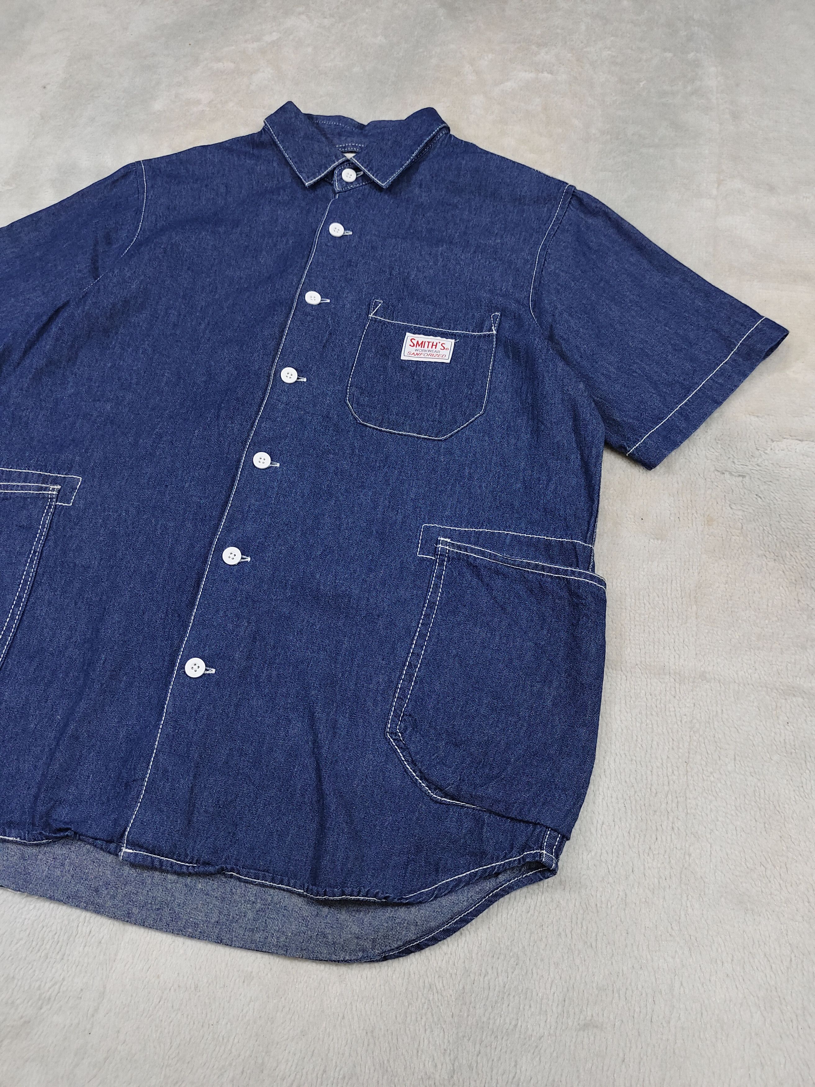Japanese Brand 🇯🇵 Coen Smith's Big Pocket Denim Shirt Size US S / EU 44-46 / 1 - 3 Thumbnail