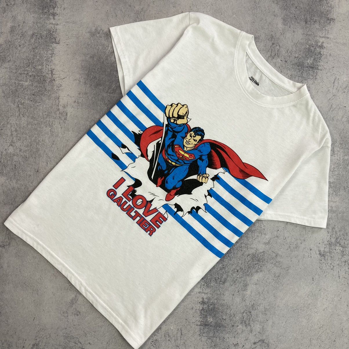 Dc Comics Designer Jean Paul Gaultier Designer Jean Paul Gaultier DC Superman I love Gaultier tee Grailed