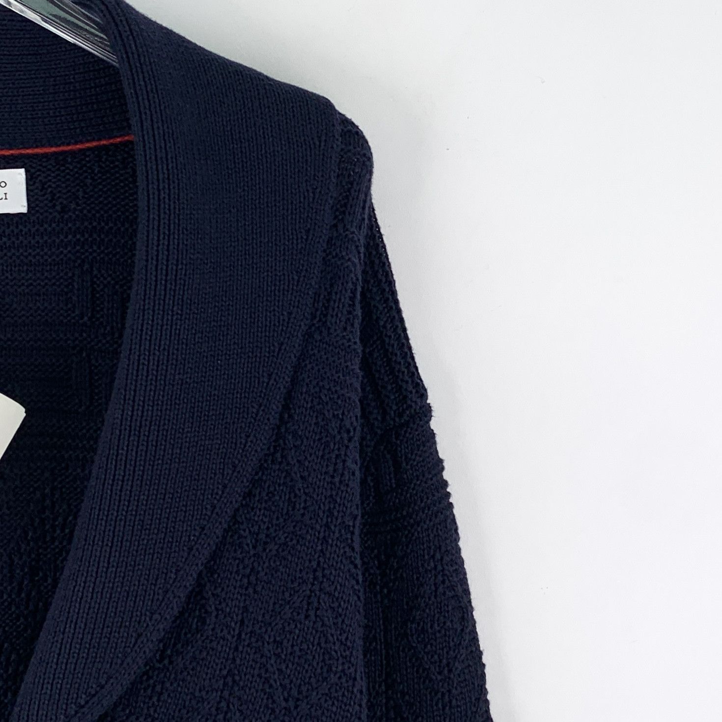 Brunello Cucinelli Brunello Cucinelli Jacquard Cardigan Navy (52) Size US L / EU 52-54 / 3 - 3 Thumbnail