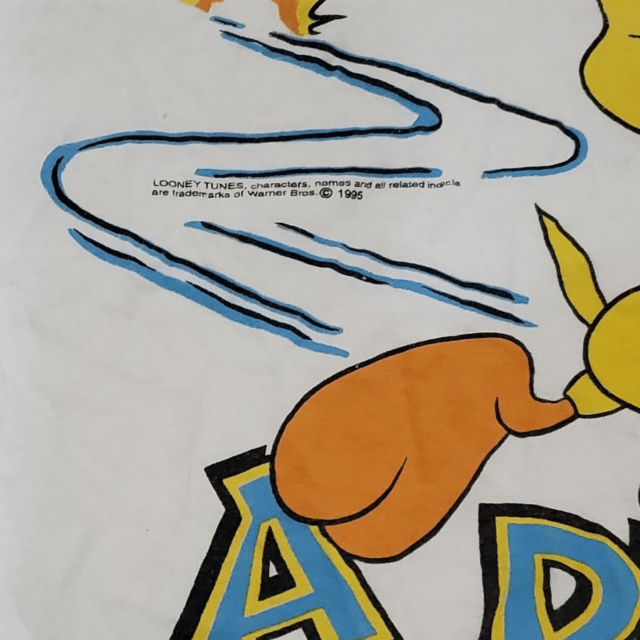 Warner Bros 1995 90s Tweety Bird & Sylvester the Cat T-Shirt *OSFA/2XL* Size US XXL / EU 58 / 5 - 3 Thumbnail