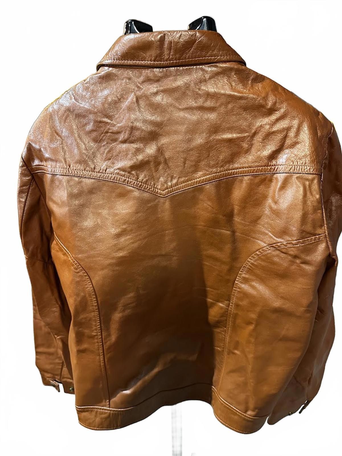 Other Vintage Startown Brown Leather Jacket Made USA 70s 80s Size US M / EU 48-50 / 2 - 2 Thumbnail