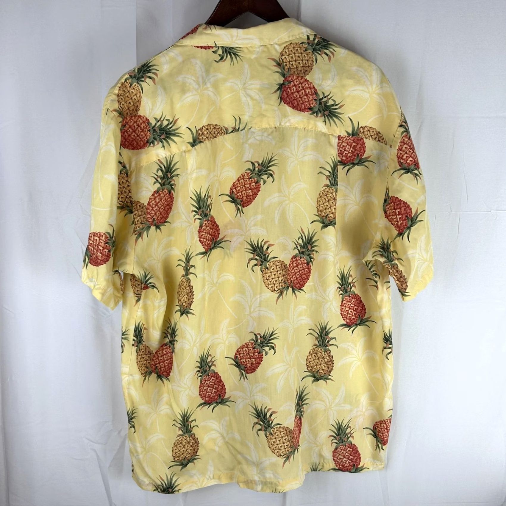 Paradise Found Paradise Found Shirt - Large - Yellow Hawaiian Aloha Pineapple Rayon Made USA Size US L / EU 52-54 / 3 - 7 Thumbnail