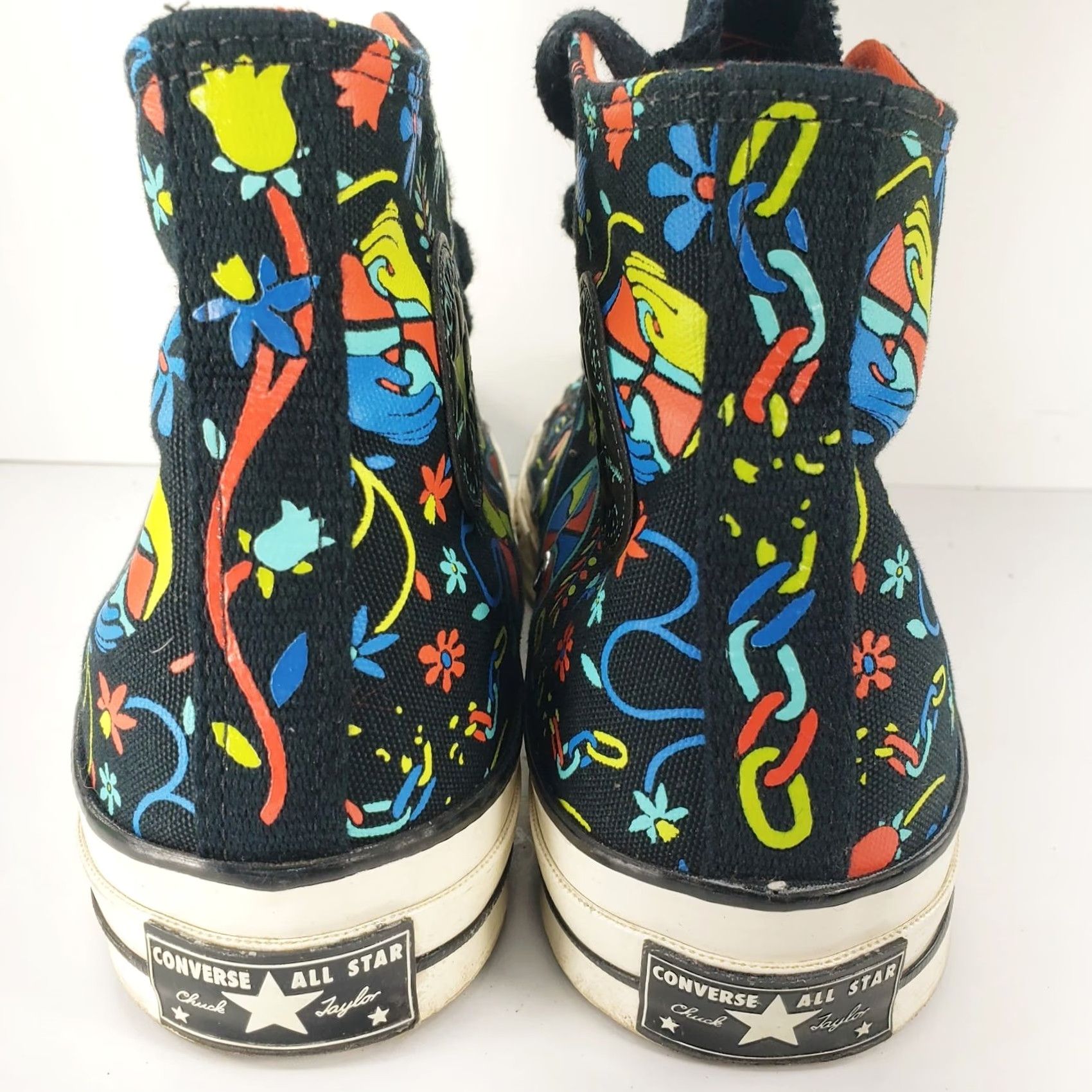 Converse Converse Chuck Taylor All Star Multicolor Flowers Peace Basketball High Top Mens Womens 8.5 10.5 Size 42 10.5 US EU UK Canvas Sneaker Size US 11 / EU 44 - 7 Thumbnail