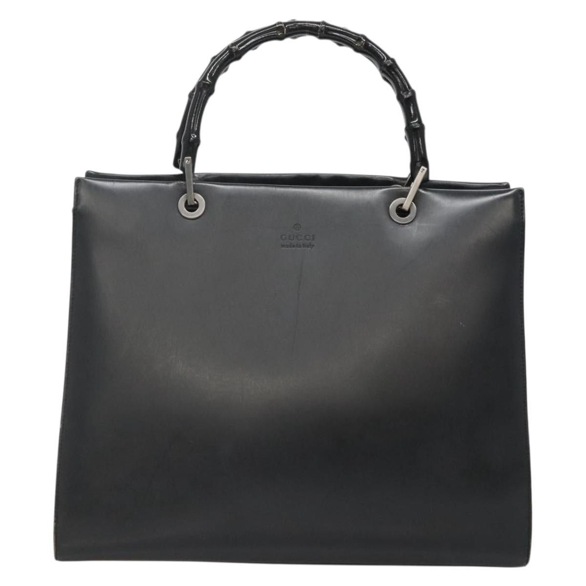 Gucci GUCCI Bamboo Hand Bag Leather Black 002 1010 002 1010 Size ONE SIZE - 2 Thumbnail