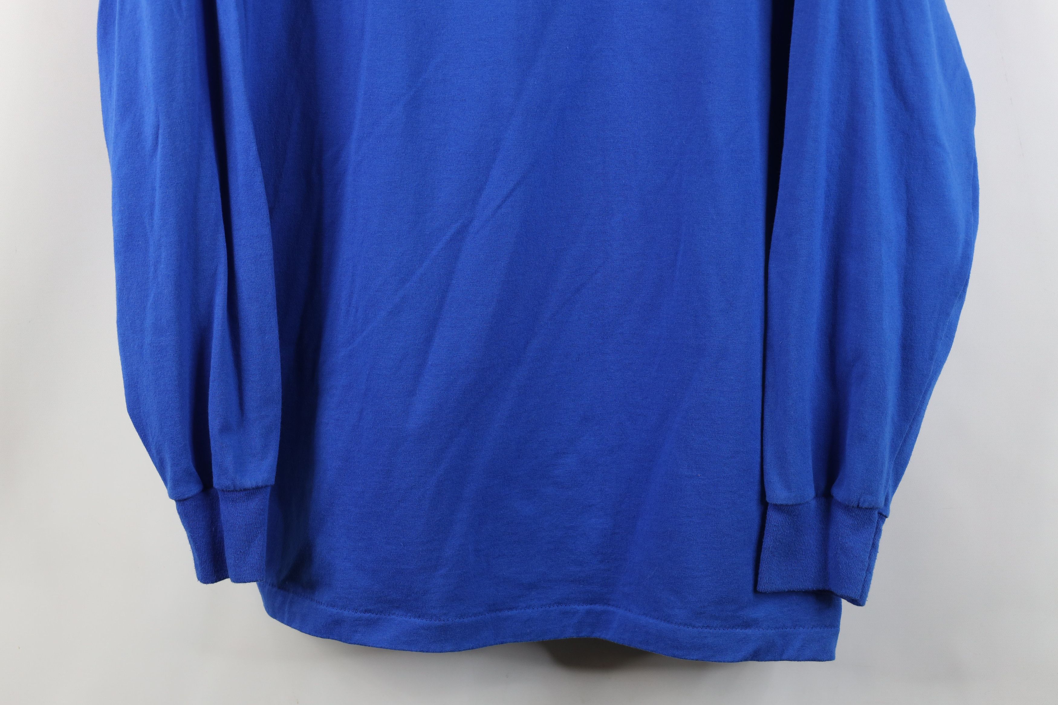 Vintage Vintage 90s Streetwear Long Sleeve T-Shirt Royal Blue USA Size US L / EU 52-54 / 3 - 3 Thumbnail