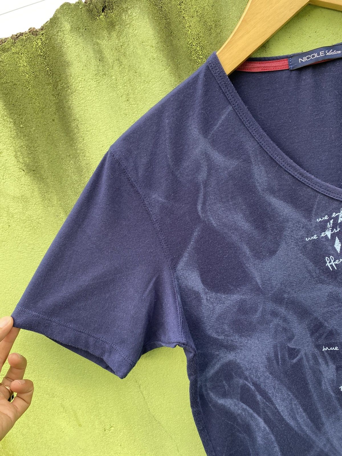 Japanese Brand Nicole Selection Dark Navy Smoke Style Subtle Artsy Design Size US M / EU 48-50 / 2 - 3 Thumbnail