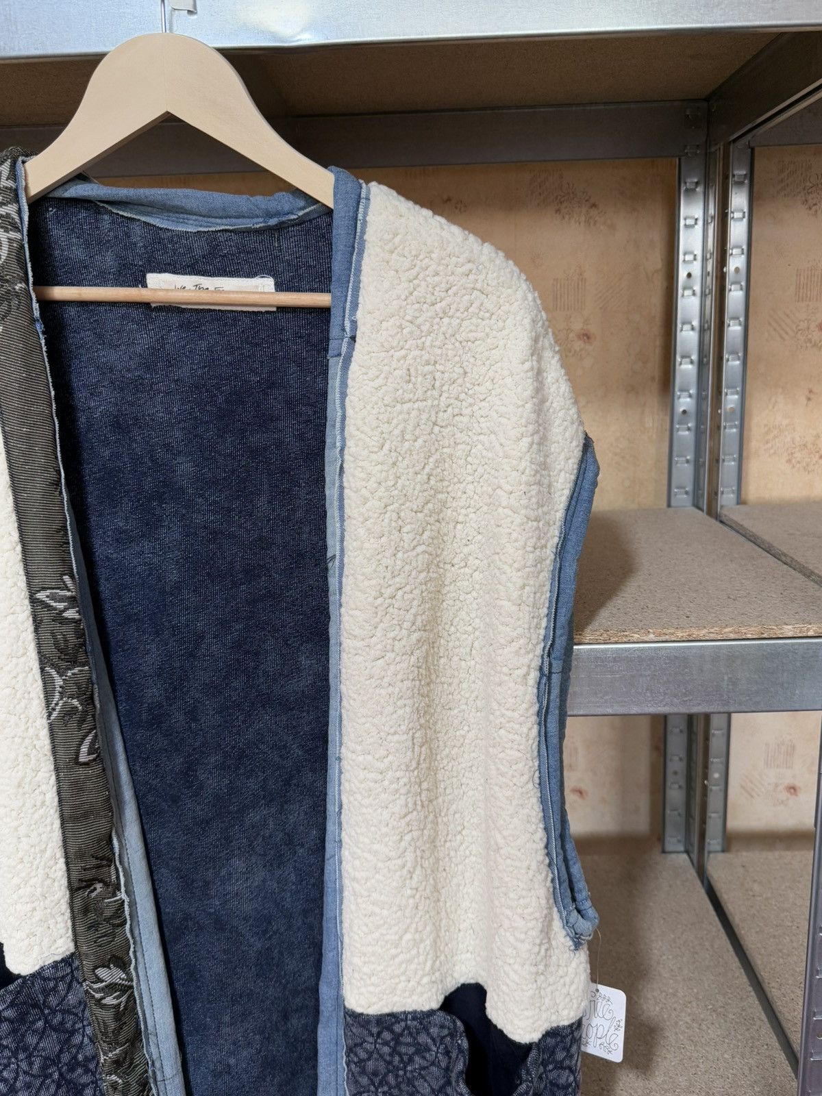 Designer × Free People Rare Luxury Free People Ramble On Oversize Vest Patchwork Size XS / US 0-2 / IT 36-38 - 11 Thumbnail