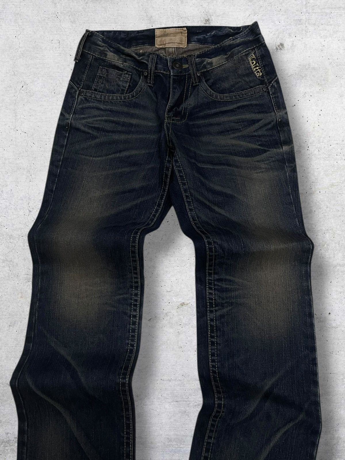 Tornado Mart 1990S LOLITA JAPAN DESIGNER SKULL ART MUDWASH ICONIC DENIM Size US 28 / EU 44 - 6 Thumbnail
