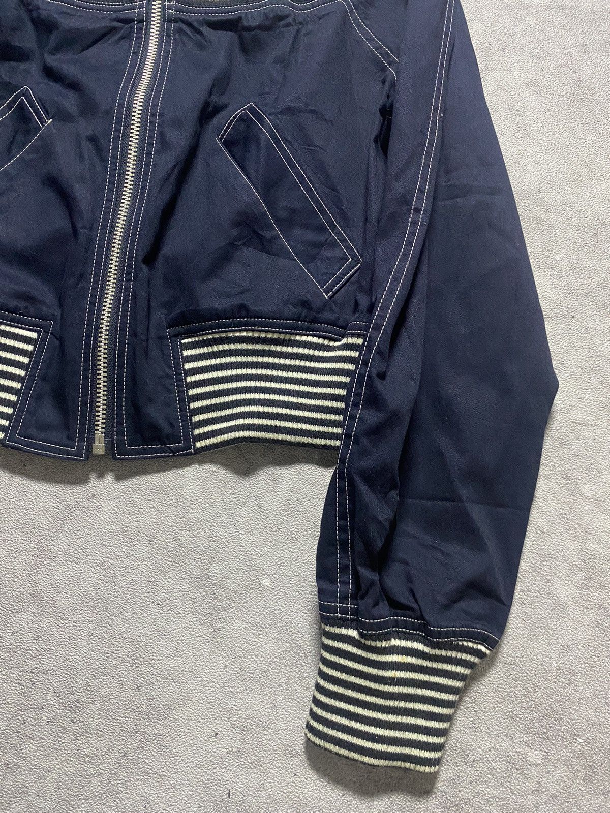 Jean Paul Gaultier Jean Paul Gaultier Stripe Zip Crop Top Size M / US 6-8 / IT 42-44 - 3 Thumbnail