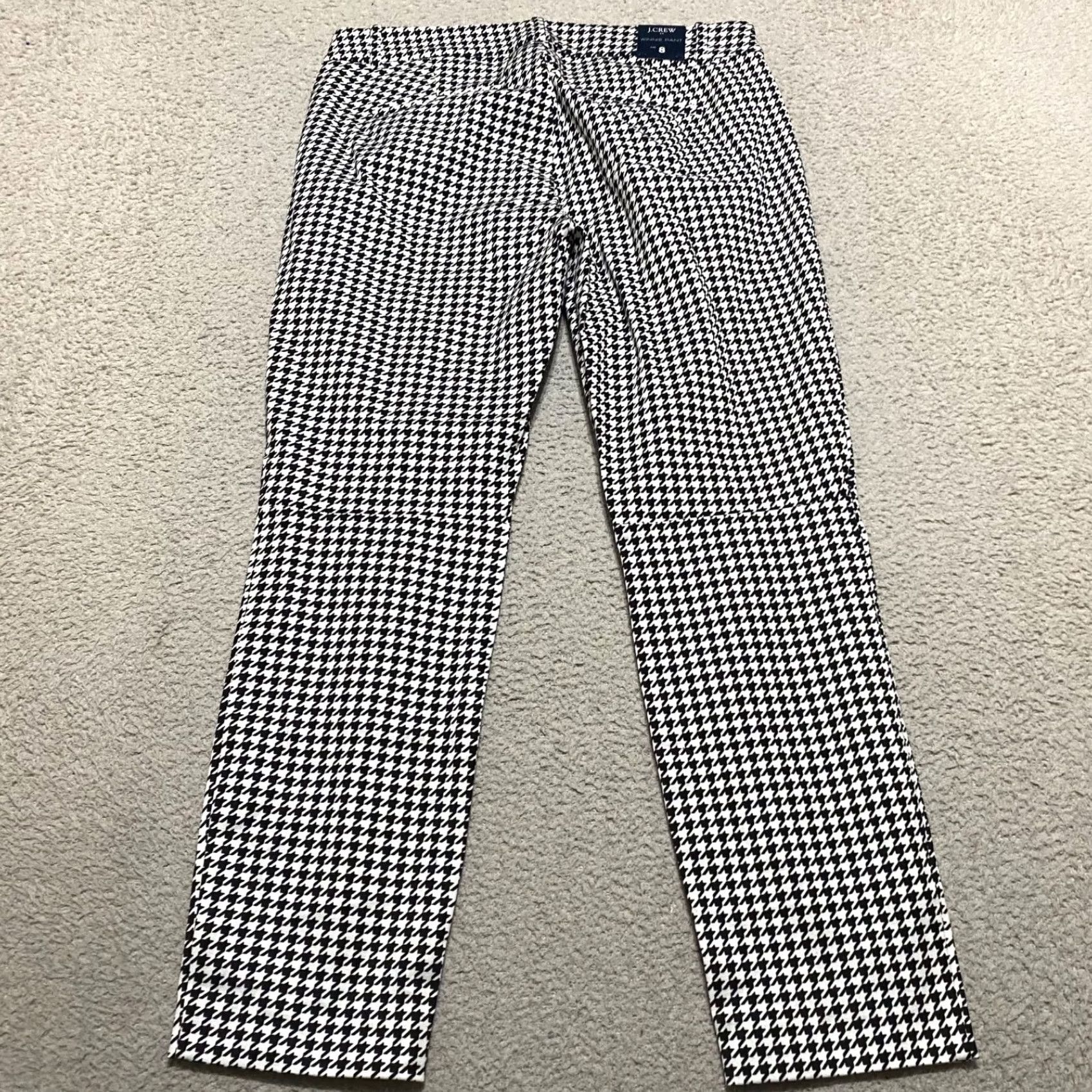 J.Crew J.CREW Pants Womens 6 Black Houndstooth Plaid Winnie Ankle Business Casual Shirts Accessories Size 28" / US 6 / IT 42 - 2 Thumbnail