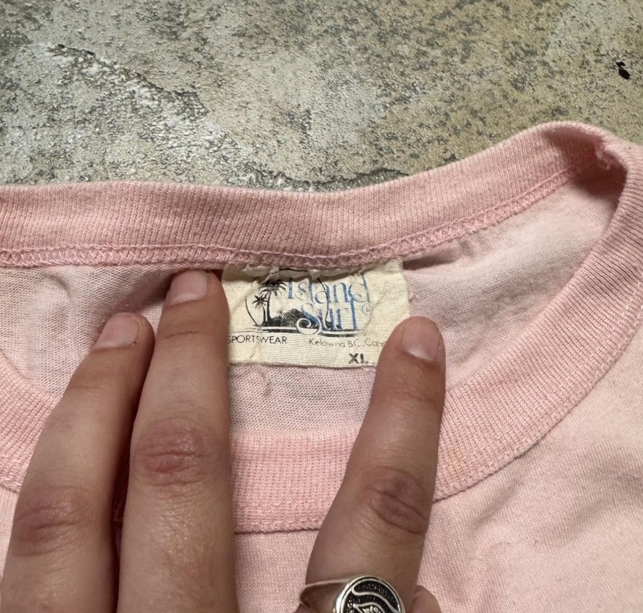 Vintage Vintage 80s Victoria British Columbia Shirt Pink Ringer LG Size US L / EU 52-54 / 3 - 4 Thumbnail