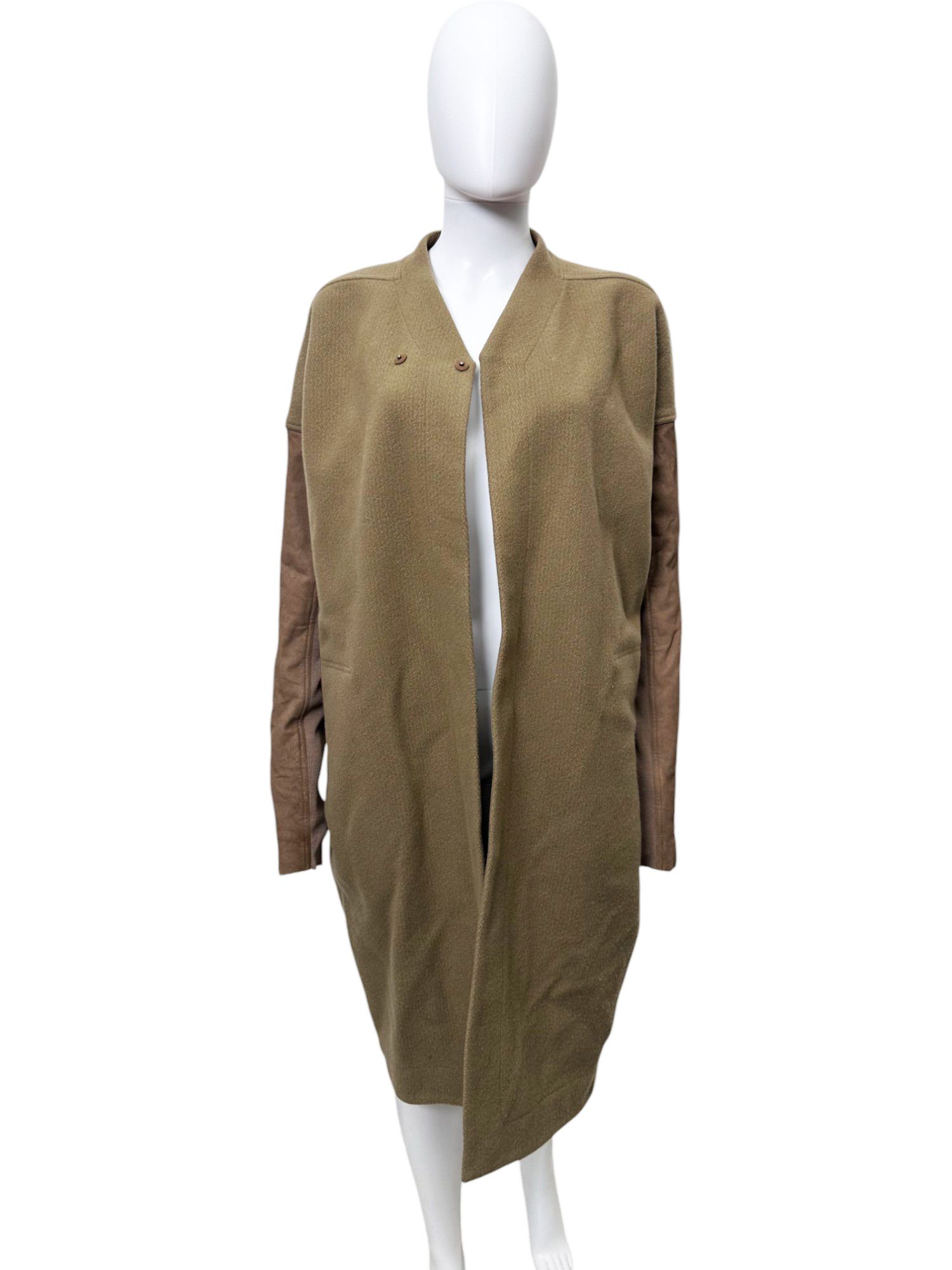 Rick Owens S/S 2015 "FAUN" Brown Wool and Suede Coat Size M / US 6-8 / IT 42-44 - 9 Thumbnail