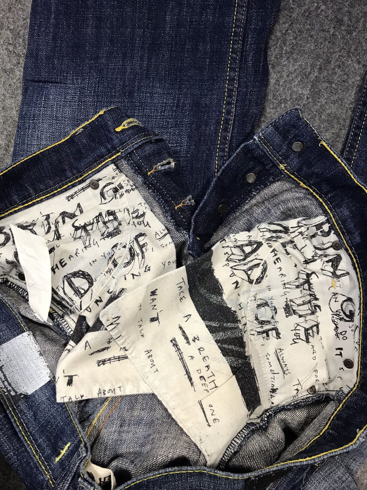Japanese Brand Buiry Couture Indigo Denim Straight Cut Fits Size 34 Size US 34 / EU 50 - 10 Thumbnail
