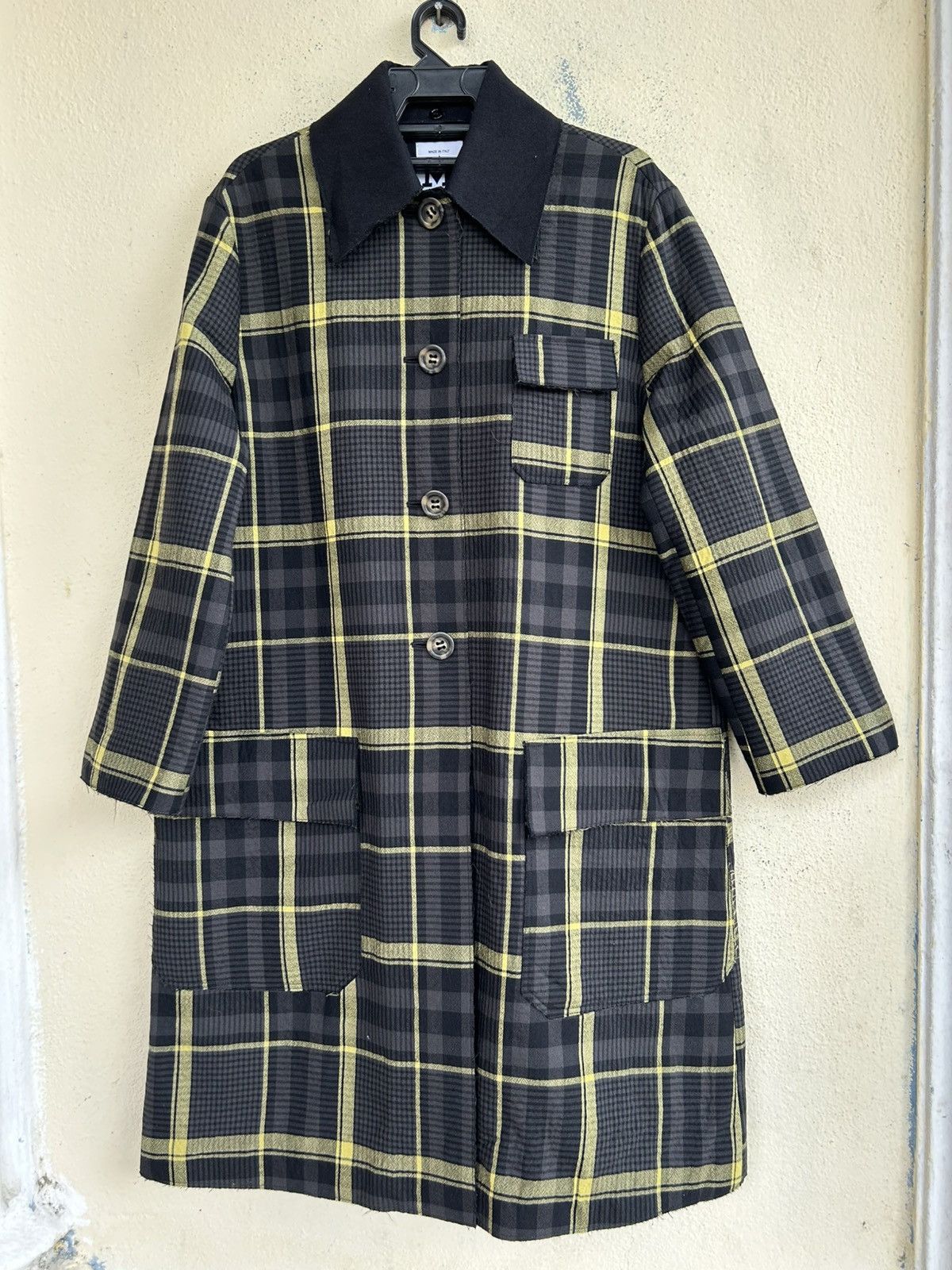 Missoni Missoni Virgin Wool Checkered Long Coat Size US S / EU 44-46 / 1 - 1 Thumbnail